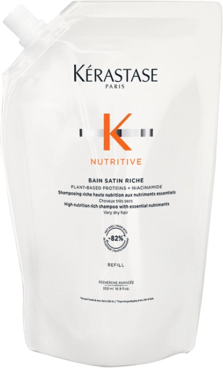 Φωτογραφία προϊόντος: Kérastase Bain Satin Riche Refill Refill Σαμπουάν Αναδόμησης/Θρέψης + Ενυδάτωσης για Ξηρά Μαλλιά Μαλλιά 500ml