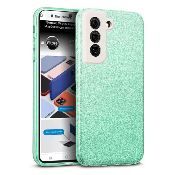 Φωτογραφία προϊόντος: Hybrid Strass Green Case Samsung Galaxy S21 FE 5G