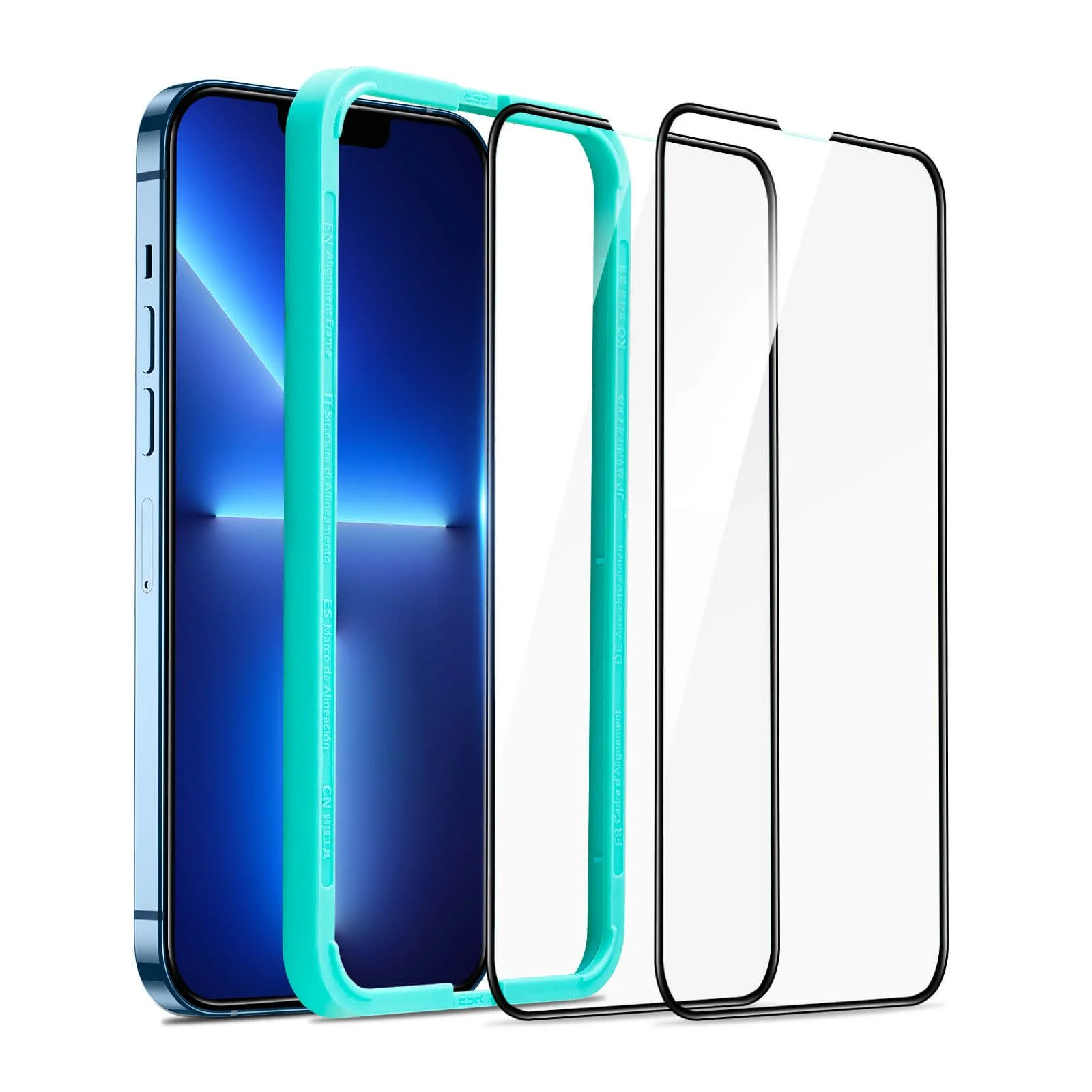 Φωτογραφία προϊόντος: ESR Armorite™ Ultra-Tough Tempered Glass iPhone 13 Pro Max (2-Pack With Easy Installation Frame)