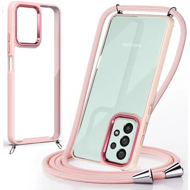 Φωτογραφία προϊόντος: Θήκη Orso Shield Κορδόνι Clear Rose Samsung Galaxy A54