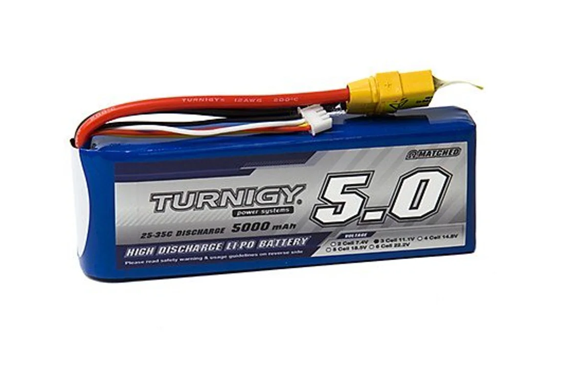 Φωτογραφία προϊόντος: Turnigy 5000mAh 11.1V 3S 25C Lipo Pack W/XT-90