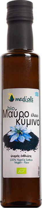 Φωτογραφία προϊόντος: Medi oils Βιολογικό έλαιο από μαύρο κύμινο Medioils 250ml