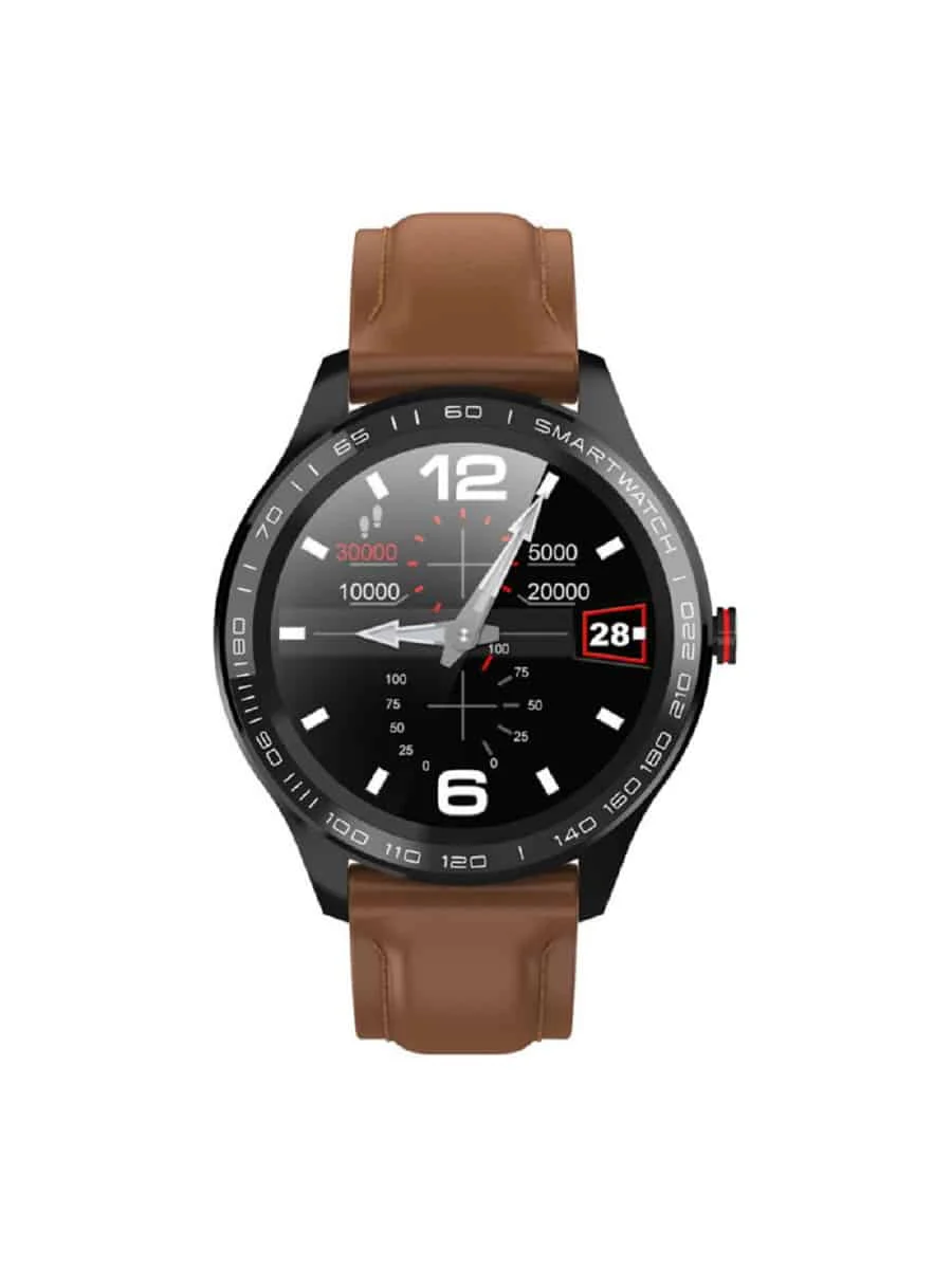 Φωτογραφία προϊόντος: DAS.4 SG08-70001 Smartwatch με καφέ δερμάτινο λουράκι