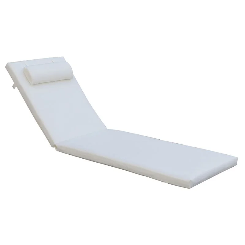 Φωτογραφία προϊόντος: SUNLOUNGER Μαξιλάρι Ξαπλώστρας με Προσκέφαλο, Ύφασμα Εκρού, Foam+Polyester Φερμουάρ-Velcro