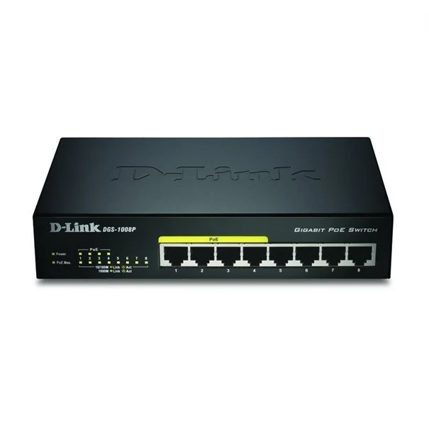 Φωτογραφία προϊόντος: D-Link Switch 8 Port GBit Layer2 (4xPoE) DGS-1008P
