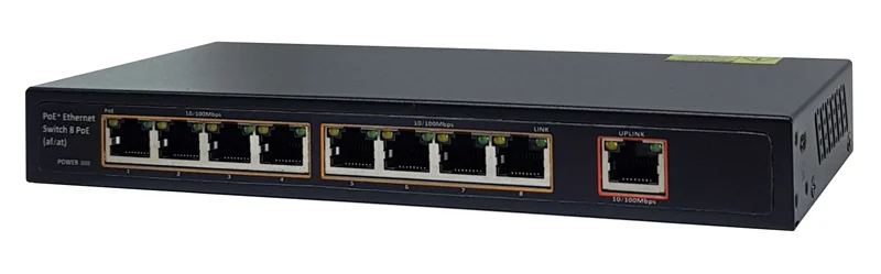 Φωτογραφία προϊόντος: FOLKSAFE PoE Ethernet Switch FS-S1008EP-E, 8 Ports 10/100Mbps