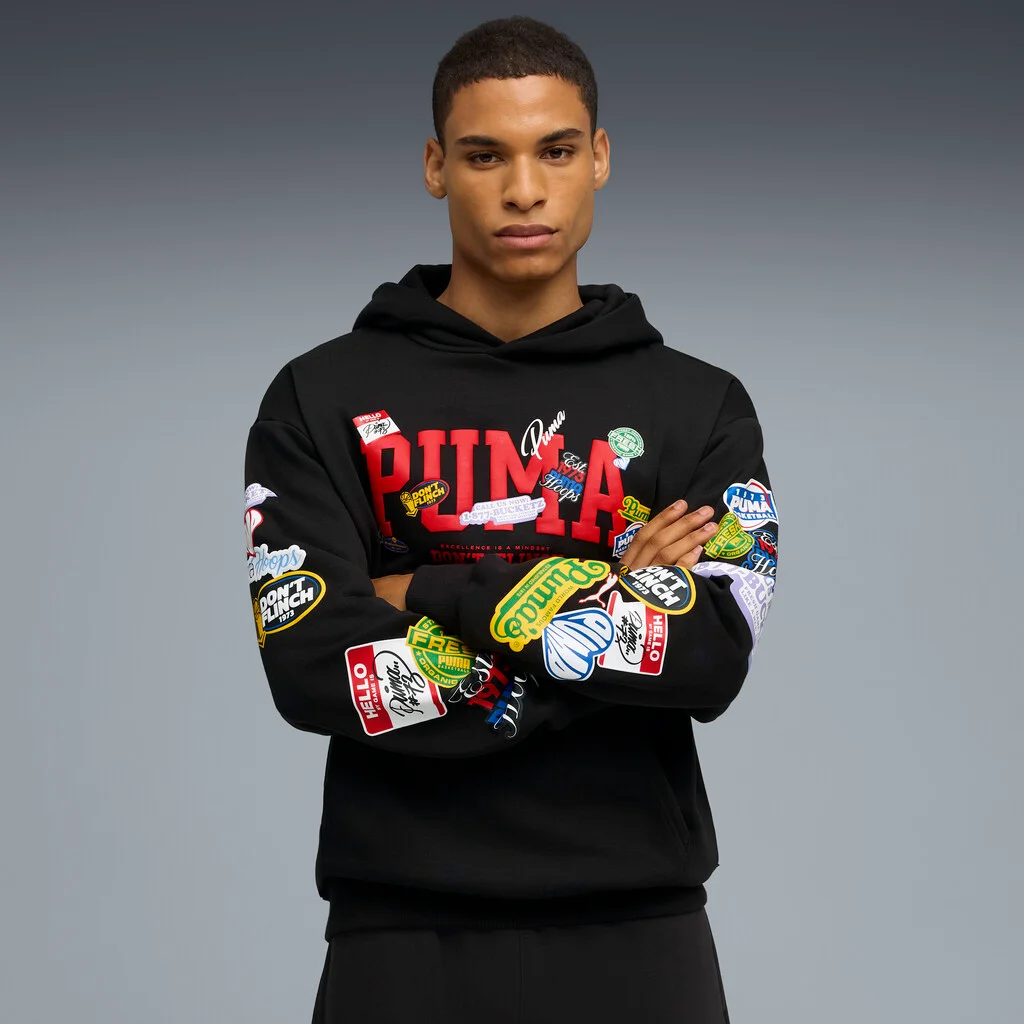 Φωτογραφία προϊόντος: PUMA HOOPERHOTLINE HOODED PRINTS - ΜΑΥΡΟ