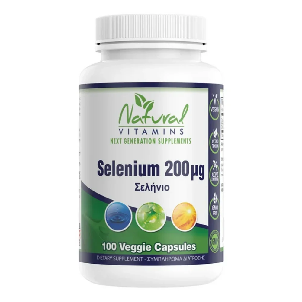Φωτογραφία προϊόντος: Natural Vitamins Selenium 200μg, 100veg.caps