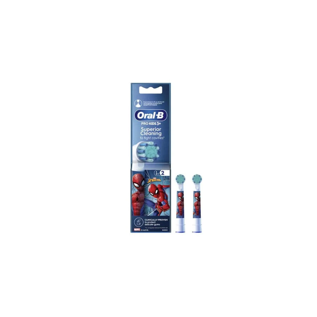 Φωτογραφία προϊόντος: Medipharmacy Oral-B Ανταλλακτικές Κεφαλές Παιδικής Ηλεκτρικής Οδοντόβουρτσας Spiderman 2 τμχ