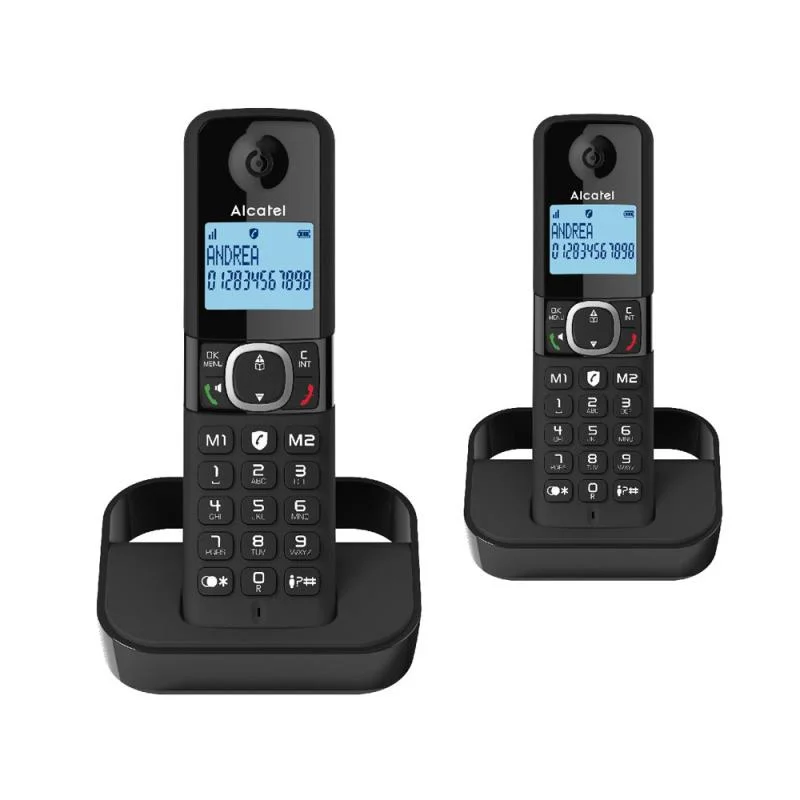 Φωτογραφία προϊόντος: Ασύρματο Τηλέφωνο Alcatel F860CE Duo με Δυνατότητα Αποκλεισμού Κλήσεων Μαύρο
