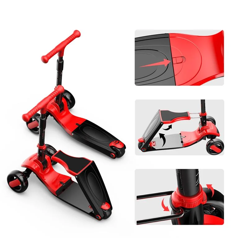 Φωτογραφία προϊόντος: GC SCOOTER FUN S8 2 σε 1 Μαύρο/Κόκκινο ME LED ΦΩΤΑΚΙΑ