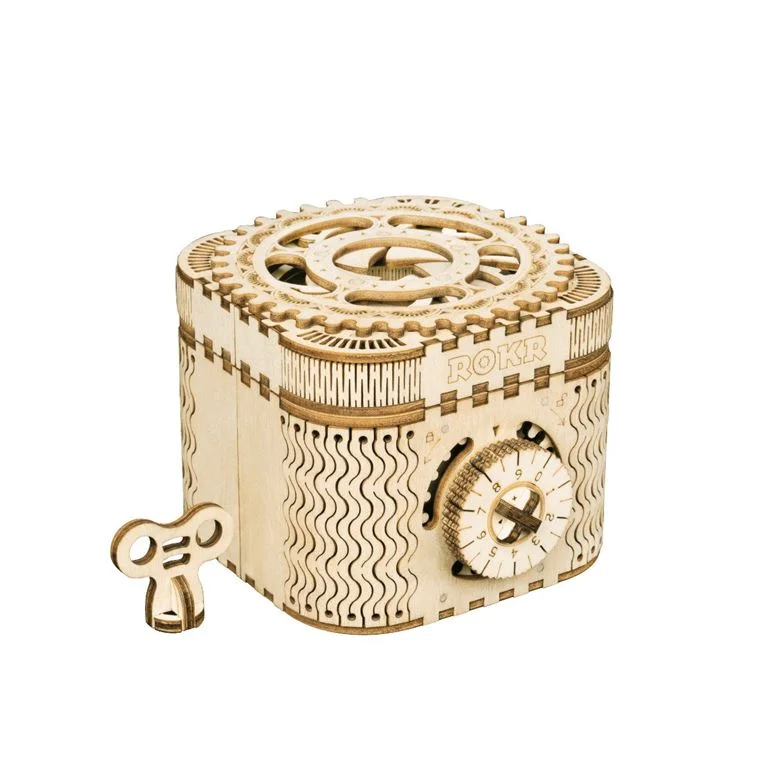 Φωτογραφία προϊόντος: ROBOTIME TREASURE BOX LK502 3D Ξύλινο Μηχανικό Puzzle