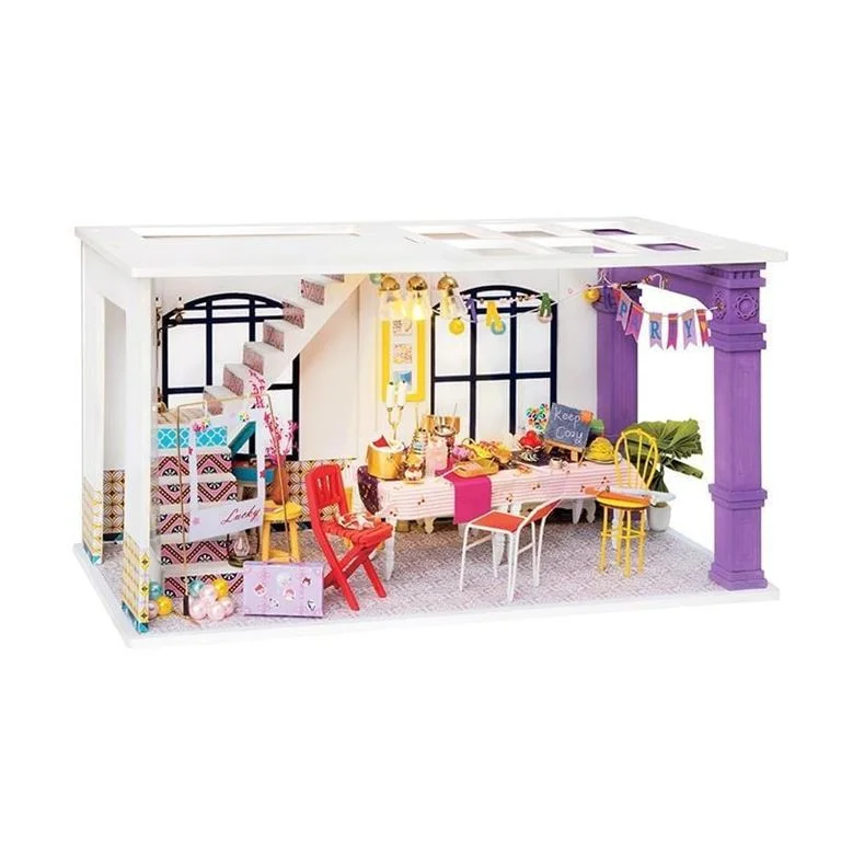 Φωτογραφία προϊόντος: Robotime Party Time DGF03 DIY Wooden Dollhouse