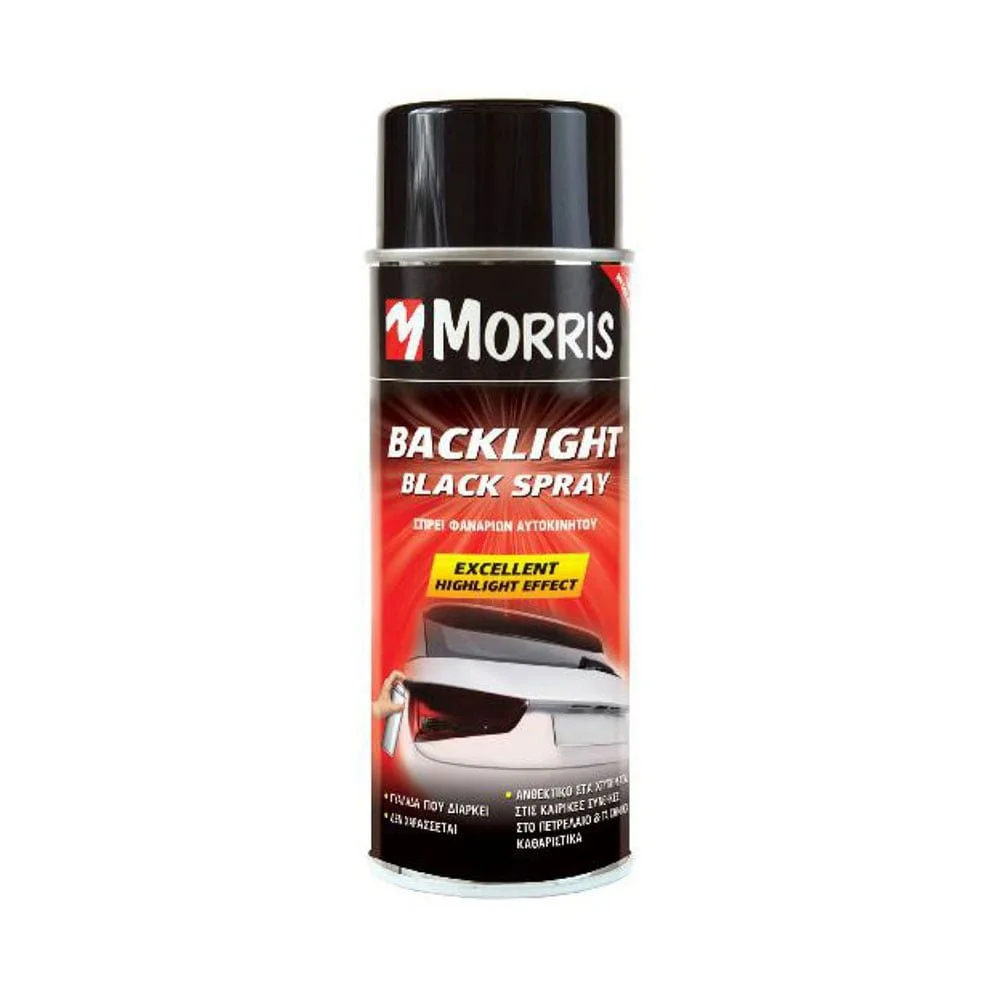 Φωτογραφία προϊόντος: Morris Backlight Σπρέι Φαναριών Μαύρο 400ml - 35392
