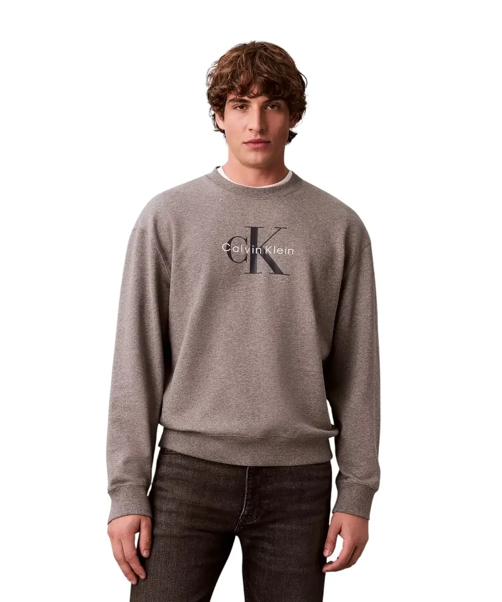 Φωτογραφία προϊόντος: Calvin Klein - Ανδρικό Φούτερ Hoodie 350Terry Monologo Loose Fit LV04RD242G-P7E Γκρι