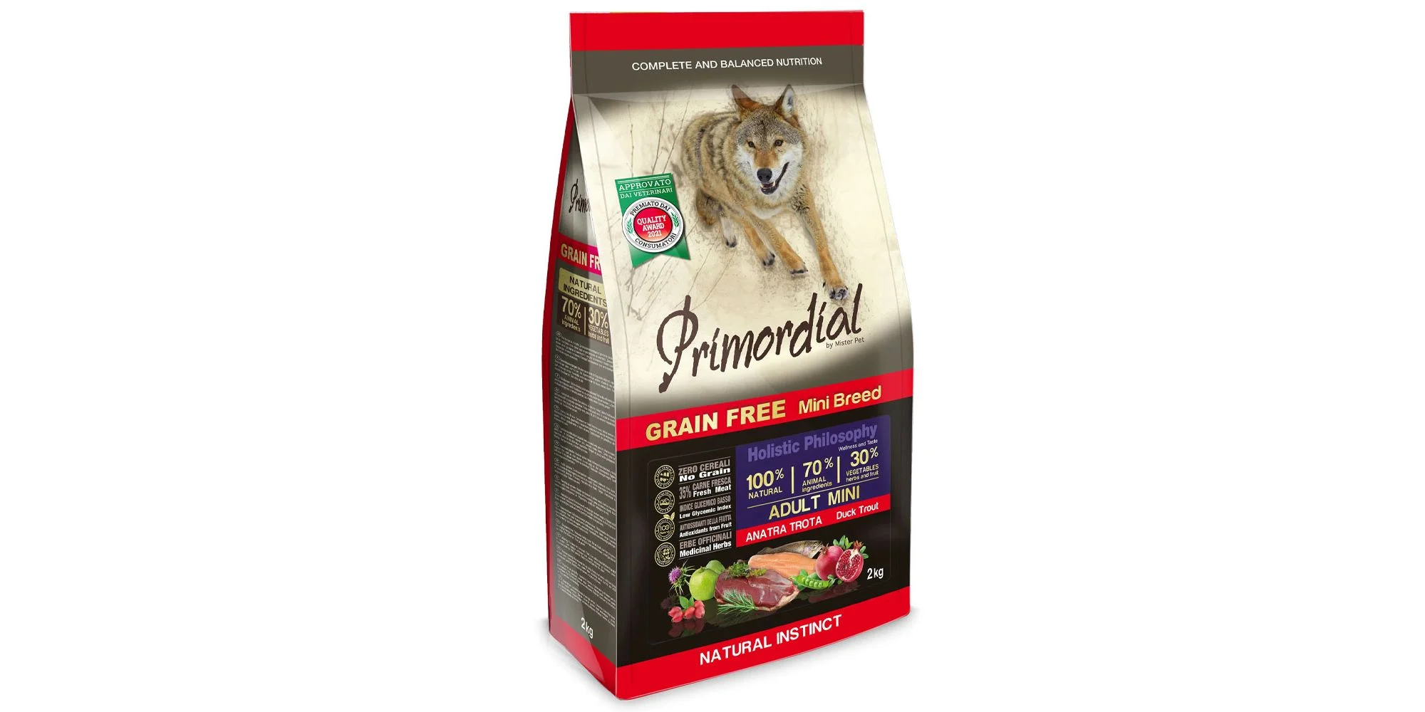 Φωτογραφία προϊόντος: Primordial Dog Mini Adult Trout + Duck 2kg