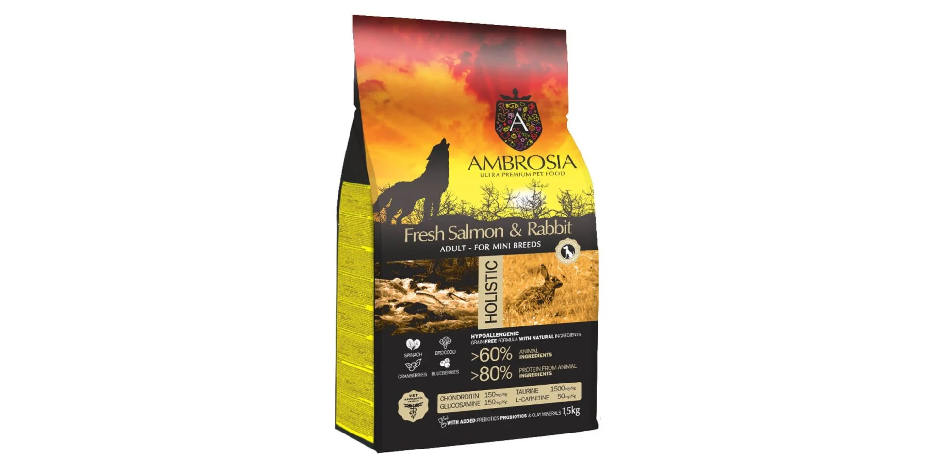 Φωτογραφία προϊόντος: Ambrosia Adult Sensitive Mini Fresh Salmon + Rabbit 1.5kg