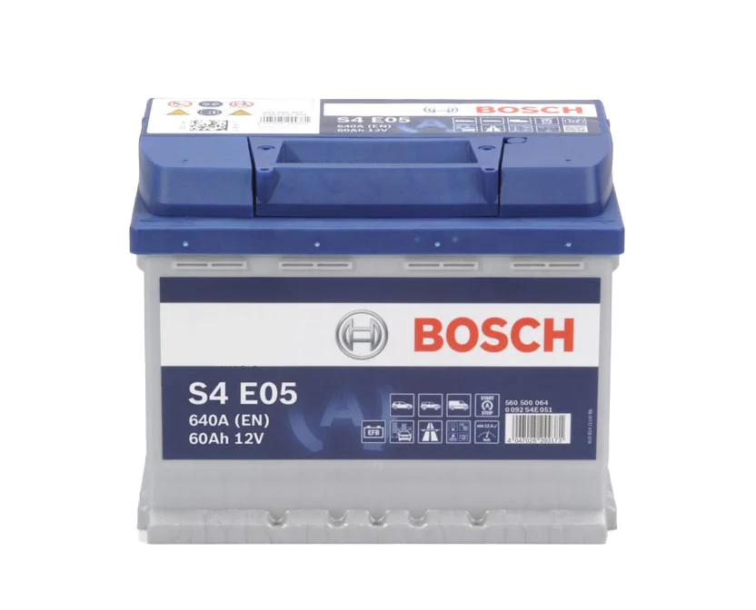 Φωτογραφία προϊόντος: Bosch S4E05 EFB – 12V 60Ah 640A (EN) – Start-Stop – 242×175×190 mm Δ+