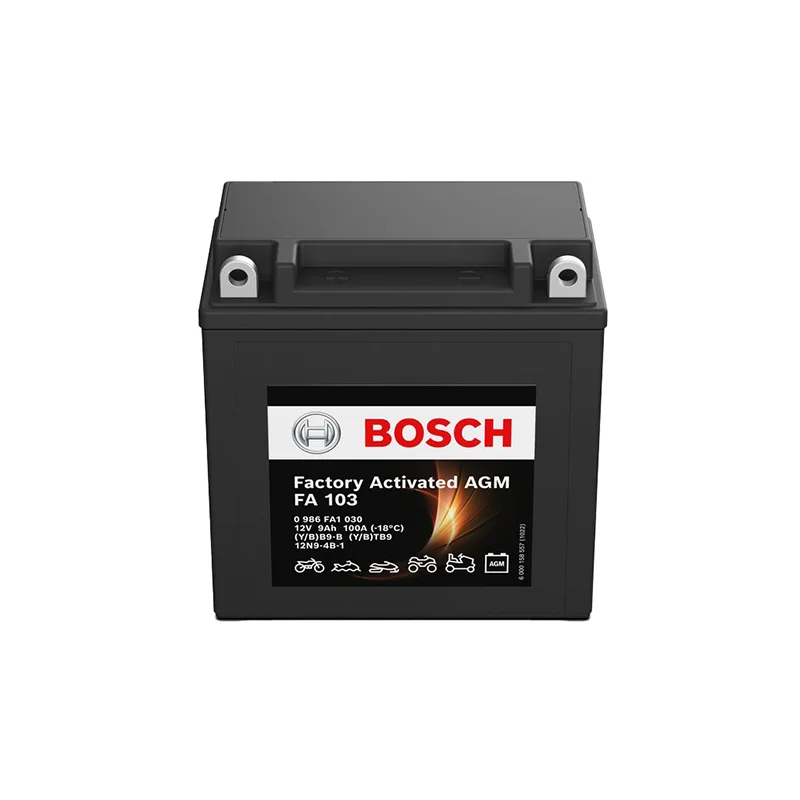 Φωτογραφία προϊόντος: Bosch FA103 AGM Μπαταρία Μοτοσυκλέτας 12V 9Ah 100A (0986FA1030) – YB9-B Α+