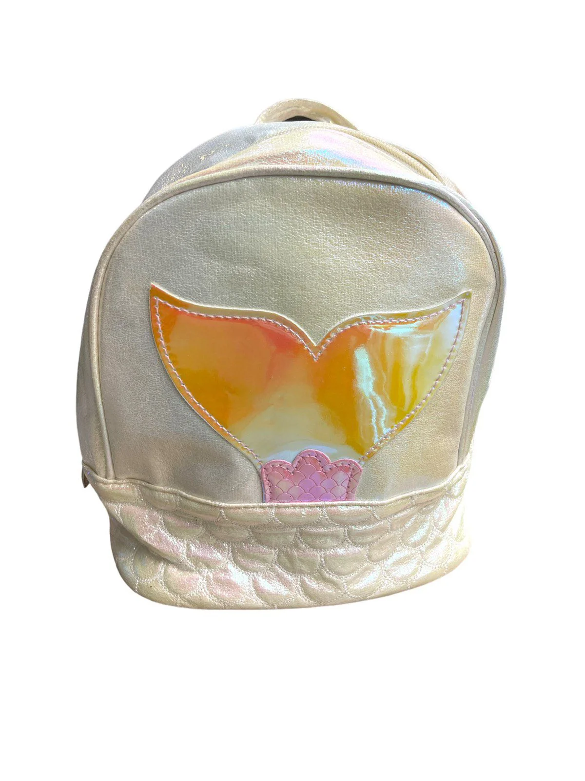 Φωτογραφία προϊόντος: Παιδικό backpack σακίδιο πλάτης λευκή Γοργόνα mermaid με προσαρμοζόμενα λουριά 26x25cm