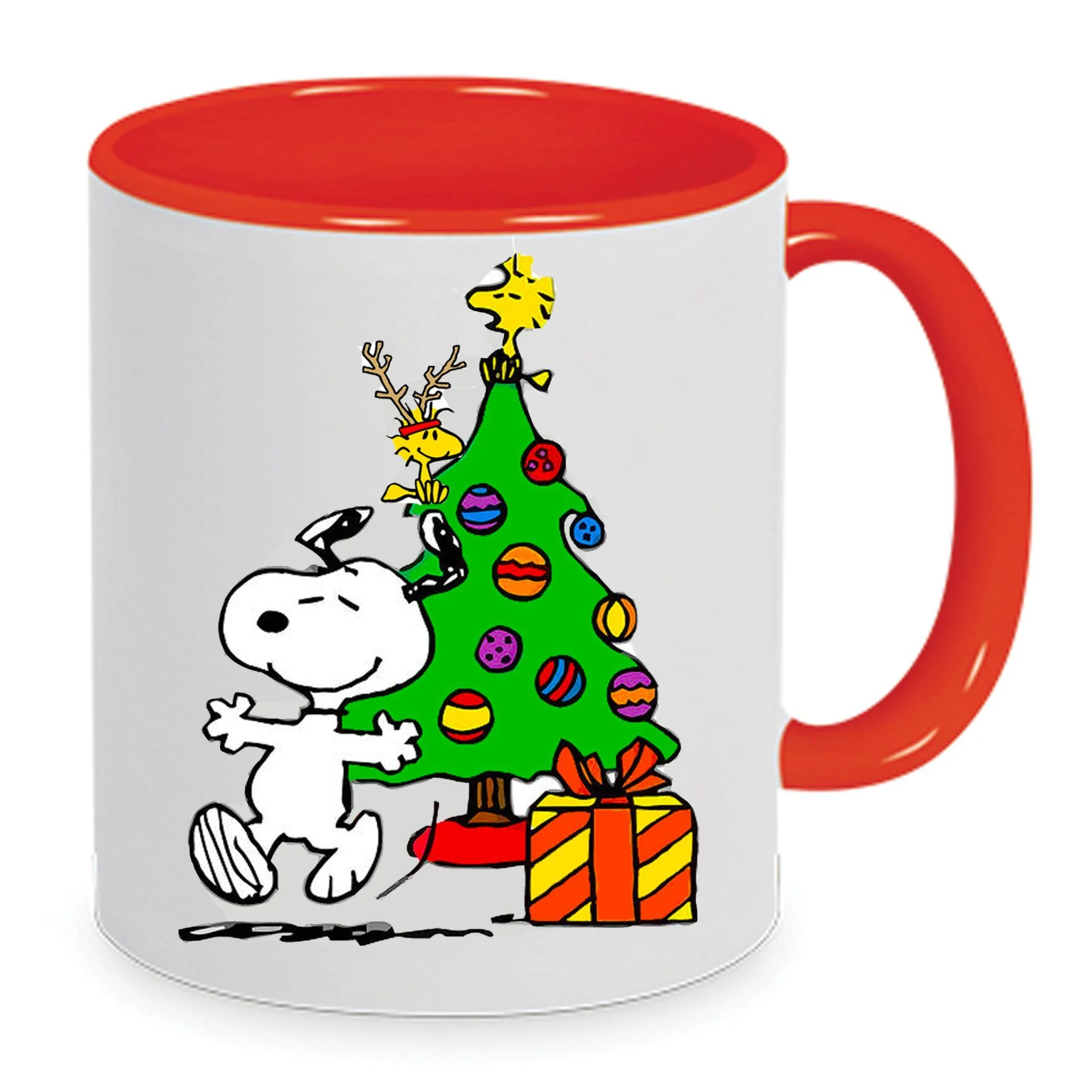 Φωτογραφία προϊόντος: Snoopy mug Σνούπι σκύλος χριστουγεννιάτικη κούπα No15 κεραμική 330ml λευκή κόκκινη