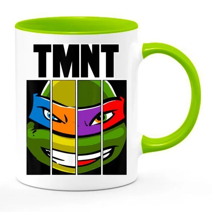 Φωτογραφία προϊόντος: Ninja Turtles mug Τα Χελωνονιντζάκια κούπα no8 Κεραμική 330ml λευκή πράσινη