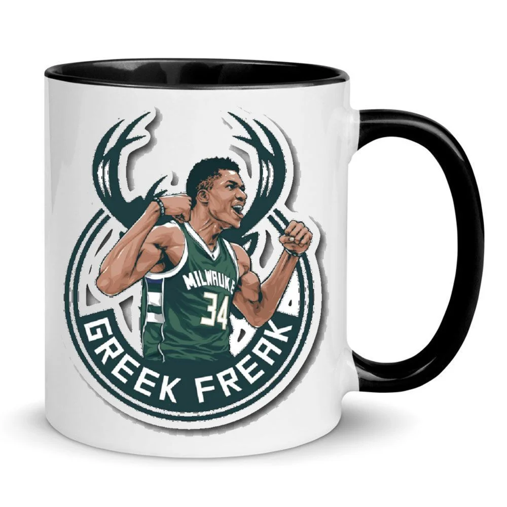 Φωτογραφία προϊόντος: Giannis Antetokounmpo mug Γιάννης Αντετοκούνμπο κούπα no6 κεραμική 330ml NBA λευκή μαύρη