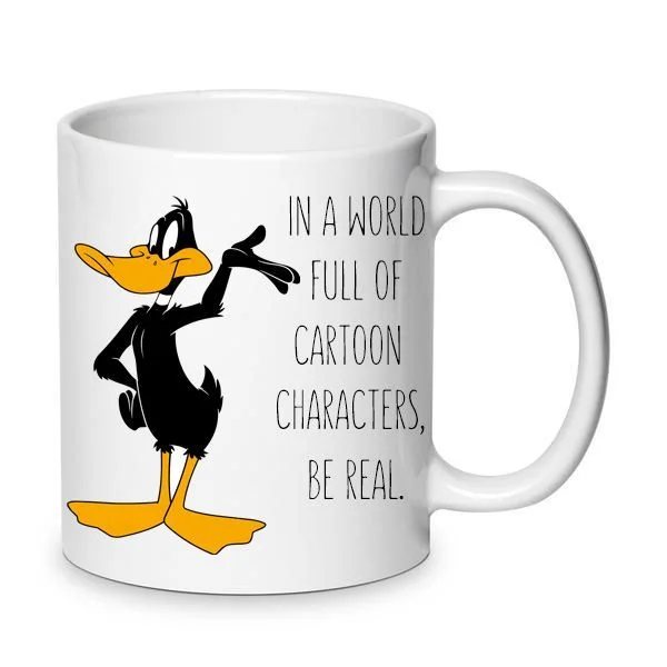Φωτογραφία προϊόντος: Daffy Duck mug be real Ντάφι Ντακ κούπα no5 κεραμική 330ml