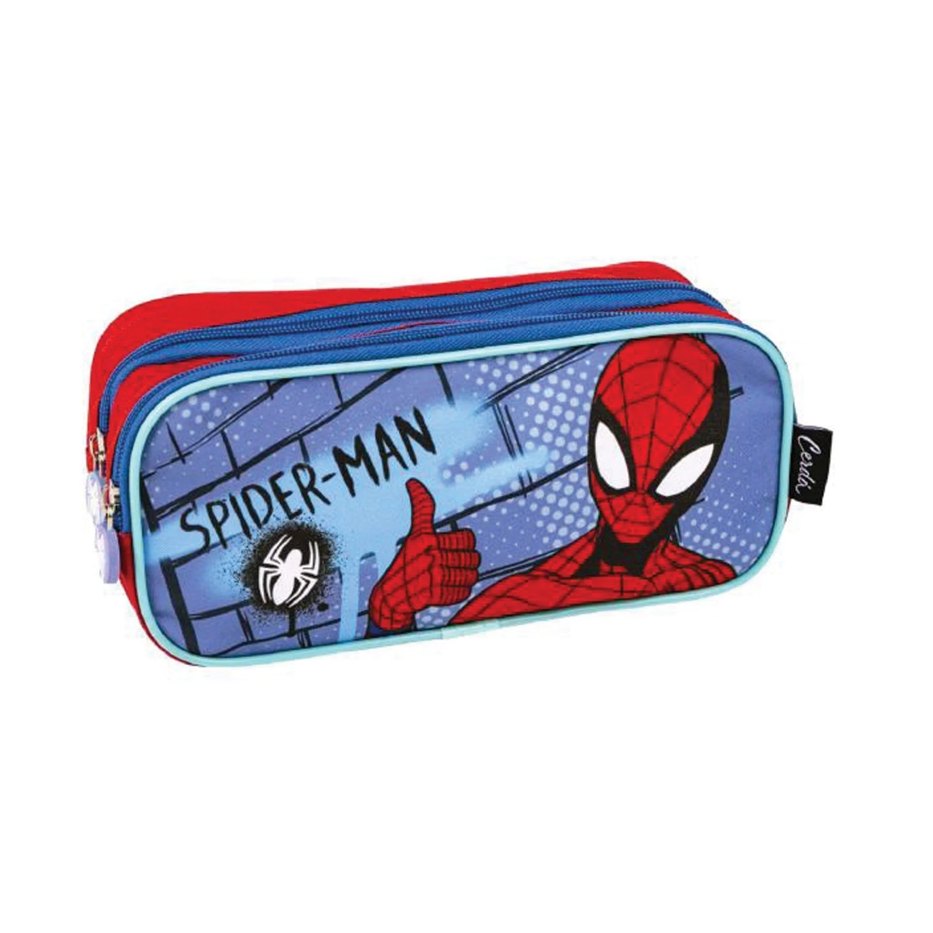 Φωτογραφία προϊόντος: Σχολική κασετίνα Spiderman αυθεντική με 2 θήκες μπλε κόκκινη