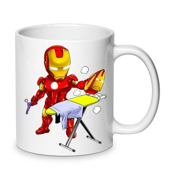 Φωτογραφία προϊόντος: Κούπα Κεραμική Iron man Avengers 330ml Mug No6 αστεία χιουμοριστική λευκή