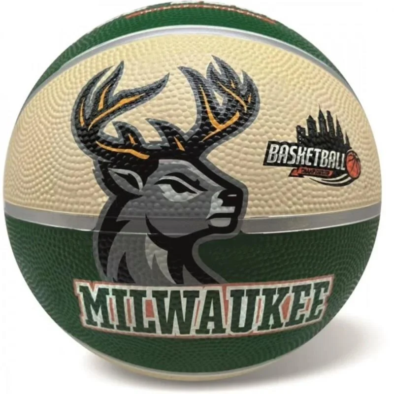 Φωτογραφία προϊόντος: Μπάλα Μπάσκετ Milwaukee Πράσινη Μπεζ Milwaukee Basket ball