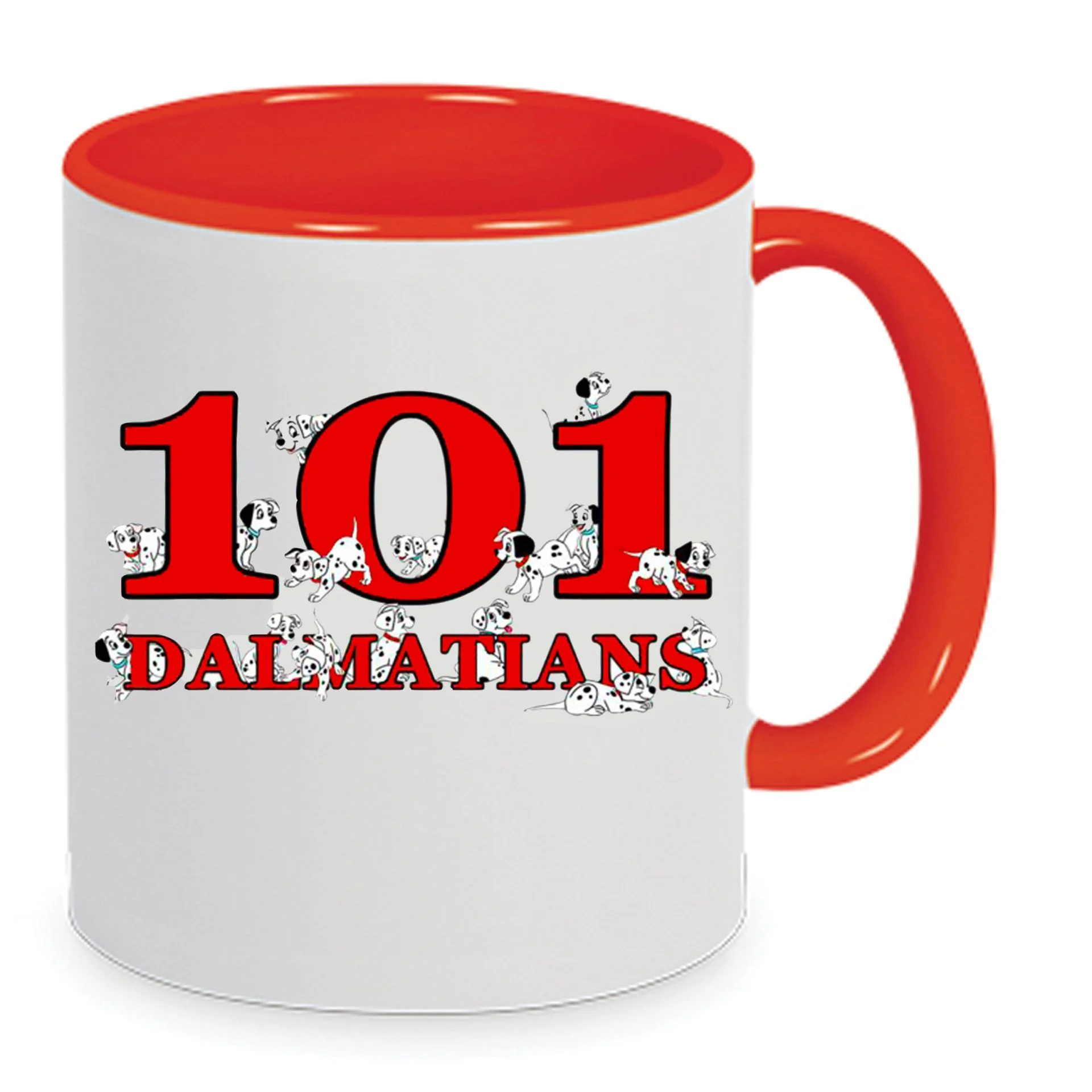 Φωτογραφία προϊόντος: Dalmatians mug 101 Δαλματίας σκυλιά κούπα no14 κεραμική 330ml λευκή κόκκινη