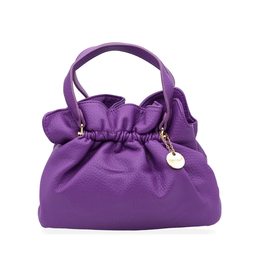 Φωτογραφία προϊόντος: Ghetto Soft Leather Bucket Bag with Shoulder Strap | Elegant Everyday Handbag Purple