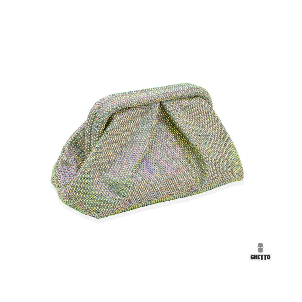 Φωτογραφία προϊόντος: Ghetto Crystal Clutch Bag with Chain Strap | Sparkling Statement Evening Bag