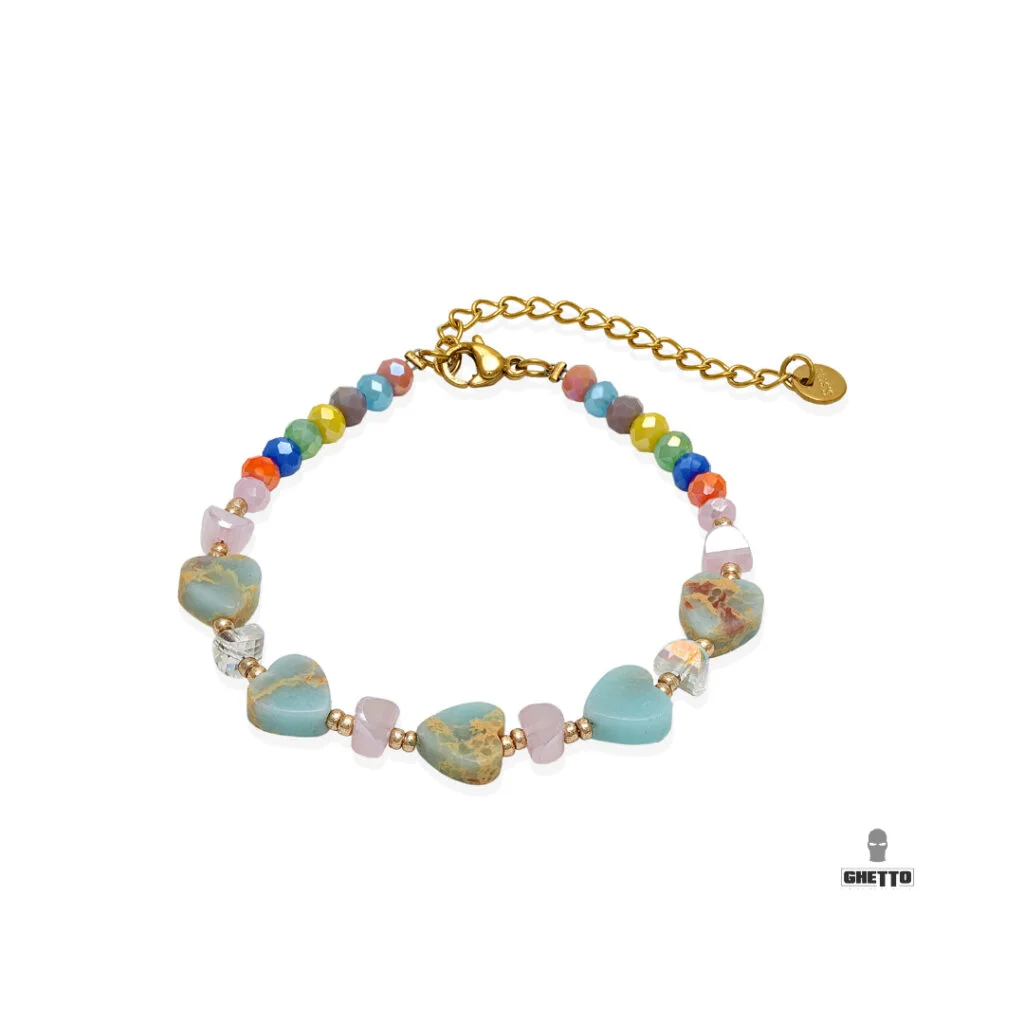 Φωτογραφία προϊόντος: Ghetto Bohemian Chain Multi Color Heart Beads Bracelet