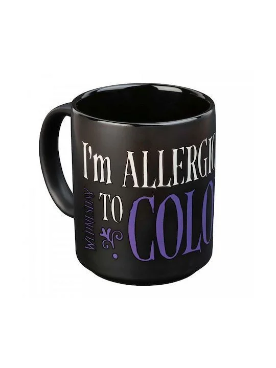 Φωτογραφία προϊόντος: Wednesday I m Allergic To Color Κούπα Κεραμική Μαύρη 350ml