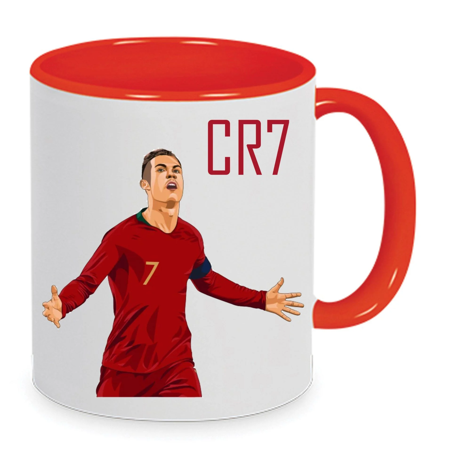 Φωτογραφία προϊόντος: Cristiano Ronaldo Cr7 Κούπα 330ml κεραμική no2 λευκή κόκκινη