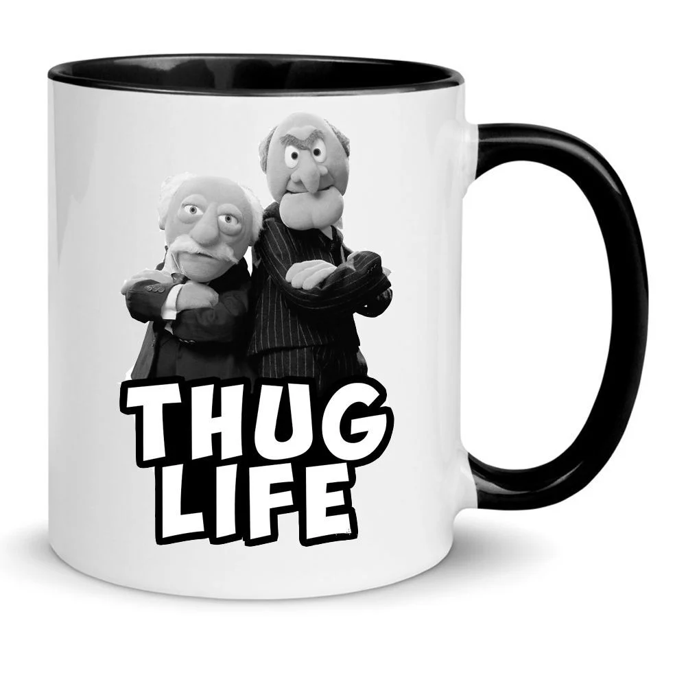 Φωτογραφία προϊόντος: The muppet show mug no8 κεραμική κούπα 330ml λευκη μαυρη thug life Statler and Waldorf