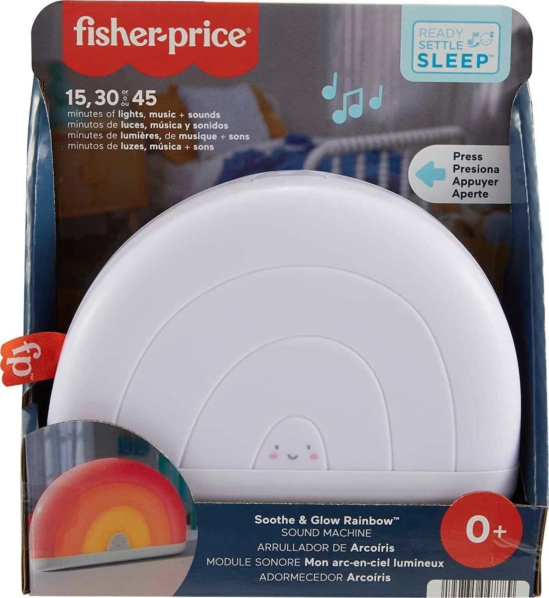 Φωτογραφία προϊόντος: Fisher Price Soothe +#038; Glow Rainbow με Μουσική και Φως για Νεογέννητα