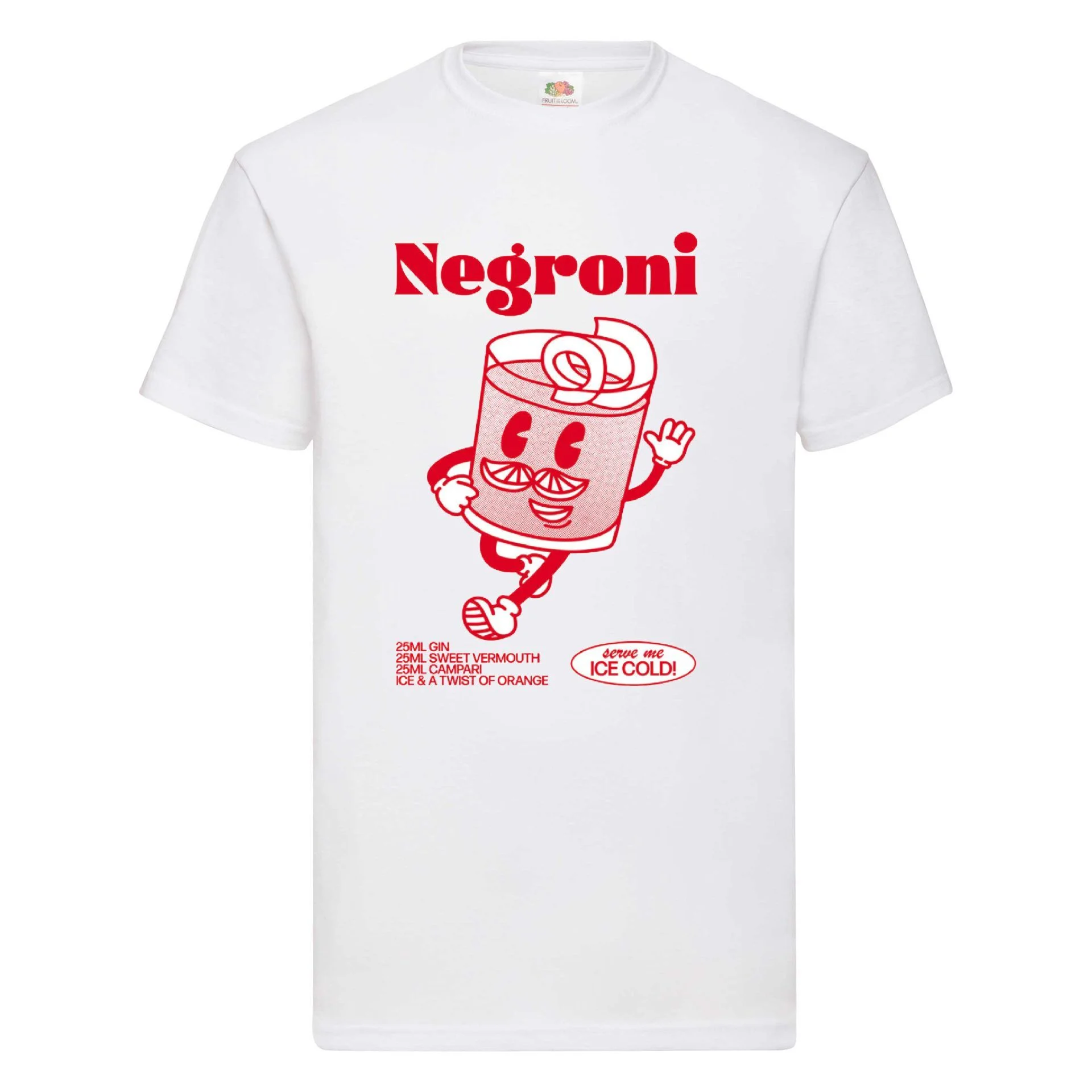 Φωτογραφία προϊόντος: Μπλούζα Tshirt Negroni cocktail Original Fruit of the loom 100% βαμβάκι no1