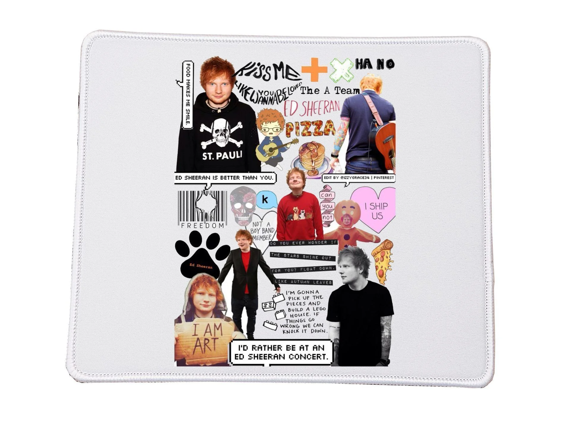 Φωτογραφία προϊόντος: Mousepad Ed sheeran no4 Βάση για το ποντίκι Ορθογώνιο 23x20cm Ποιοτικού υλικού αντοχής