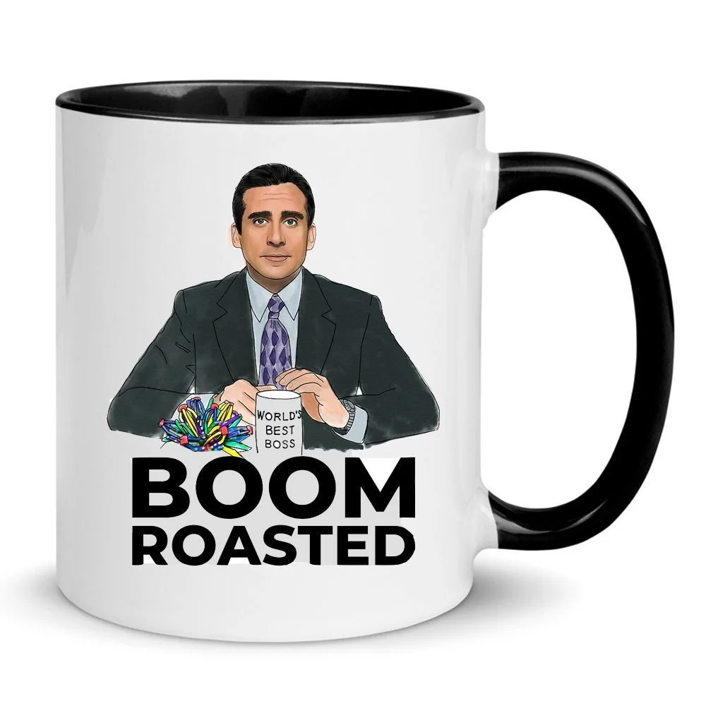 Φωτογραφία προϊόντος: The office mug κούπα no16 330ml κεραμική λευκη μαυρη boom roasted