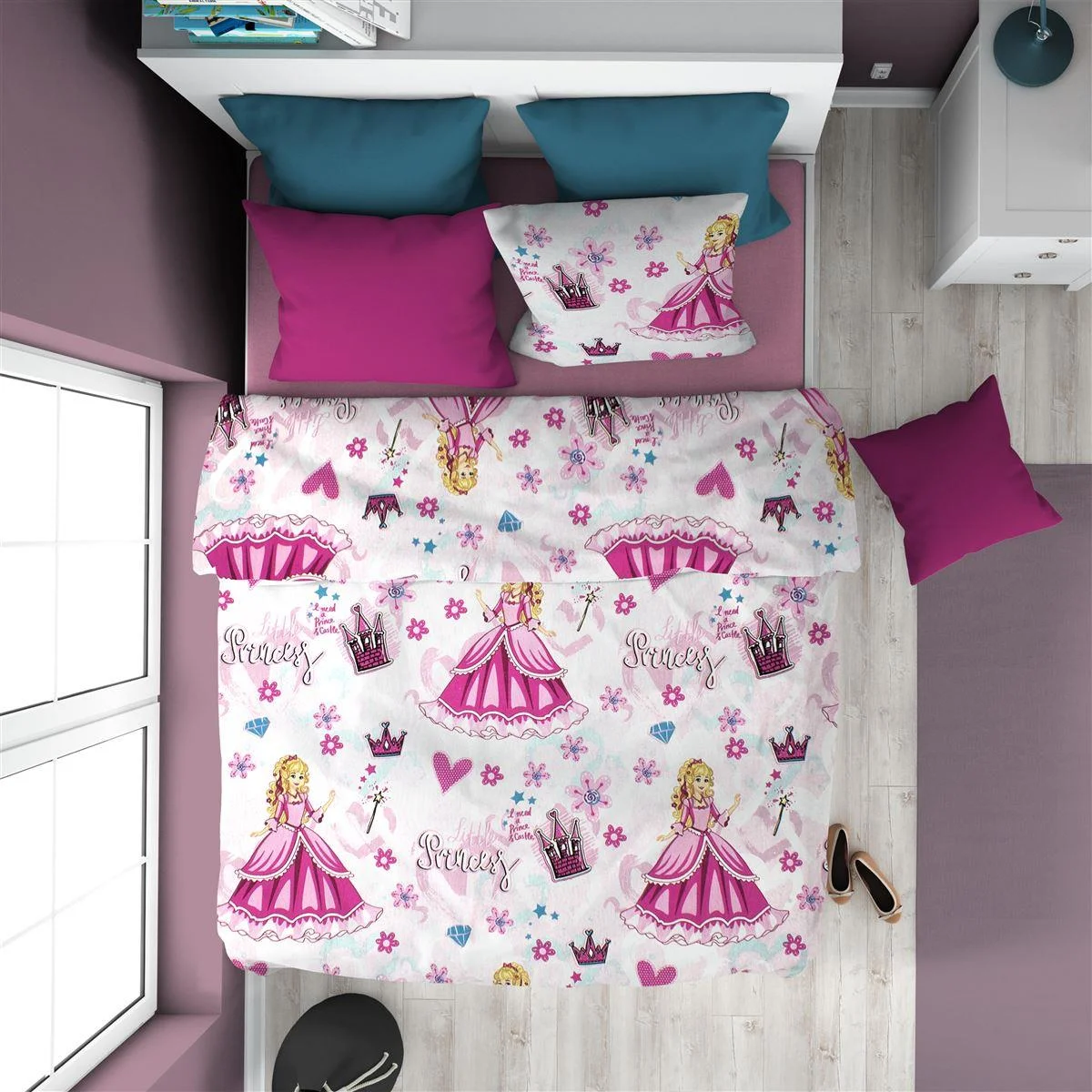 Φωτογραφία προϊόντος: Παπλωματοθήκη Polycotton Μονή 160x240εκ. Princess 390 Pink Dimcol