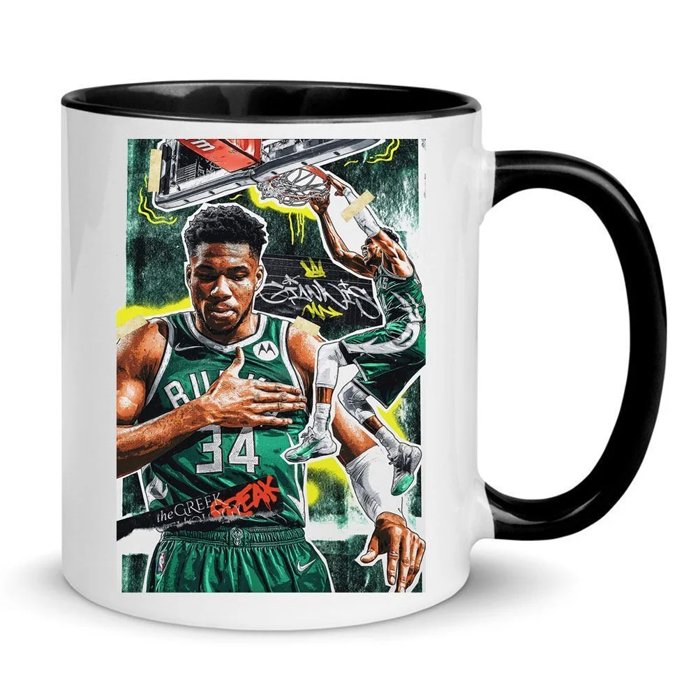 Φωτογραφία προϊόντος: Giannis Antetokounmpo mug Γιάννης Αντετοκούνμπο κούπα no3 κεραμική 330ml NBA λευκή μαύρη