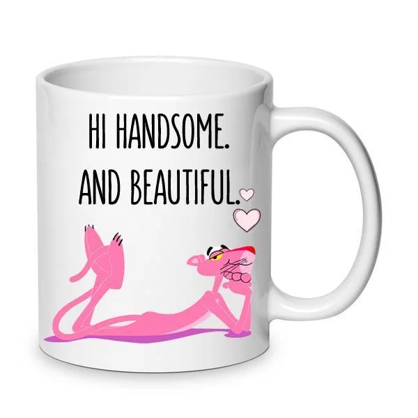 Φωτογραφία προϊόντος: The Pink Panther mug Ο Ροζ Πάνθηρας κούπα no9 Αγίου Βαλεντίνου κεραμική