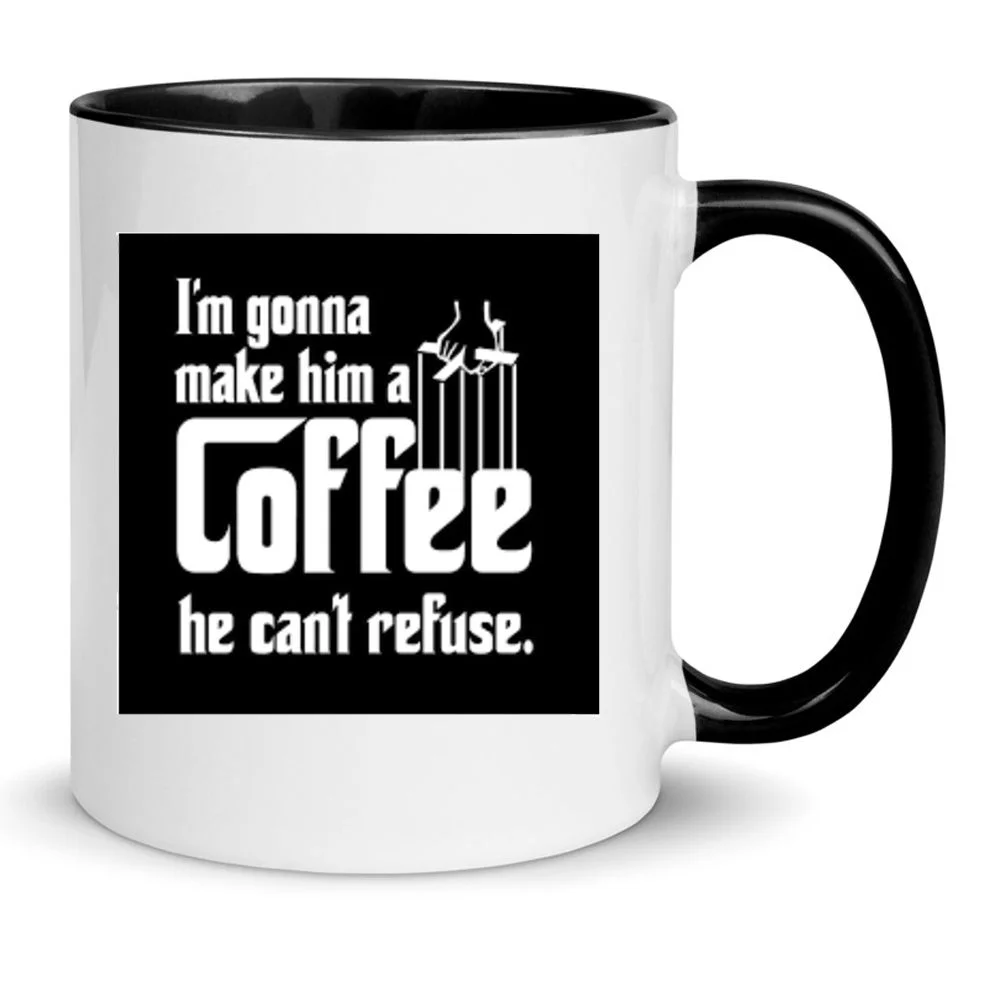 Φωτογραφία προϊόντος: The godfather mug no1 Ο νονός κούπα 330ml κεραμική λευκή μαύρη coffee