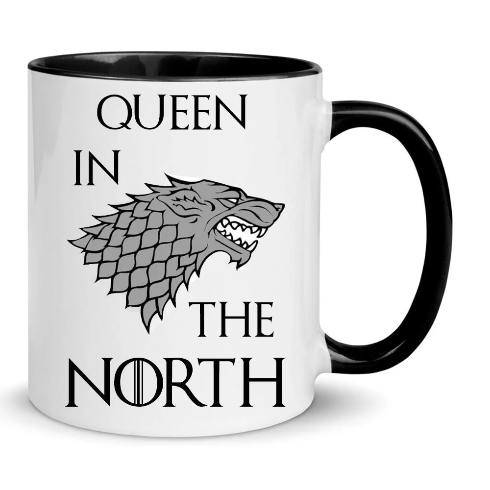 Φωτογραφία προϊόντος: Game of thrones Queen in the north mug no14 κούπα 330ml κεραμική λευκή μαύρη