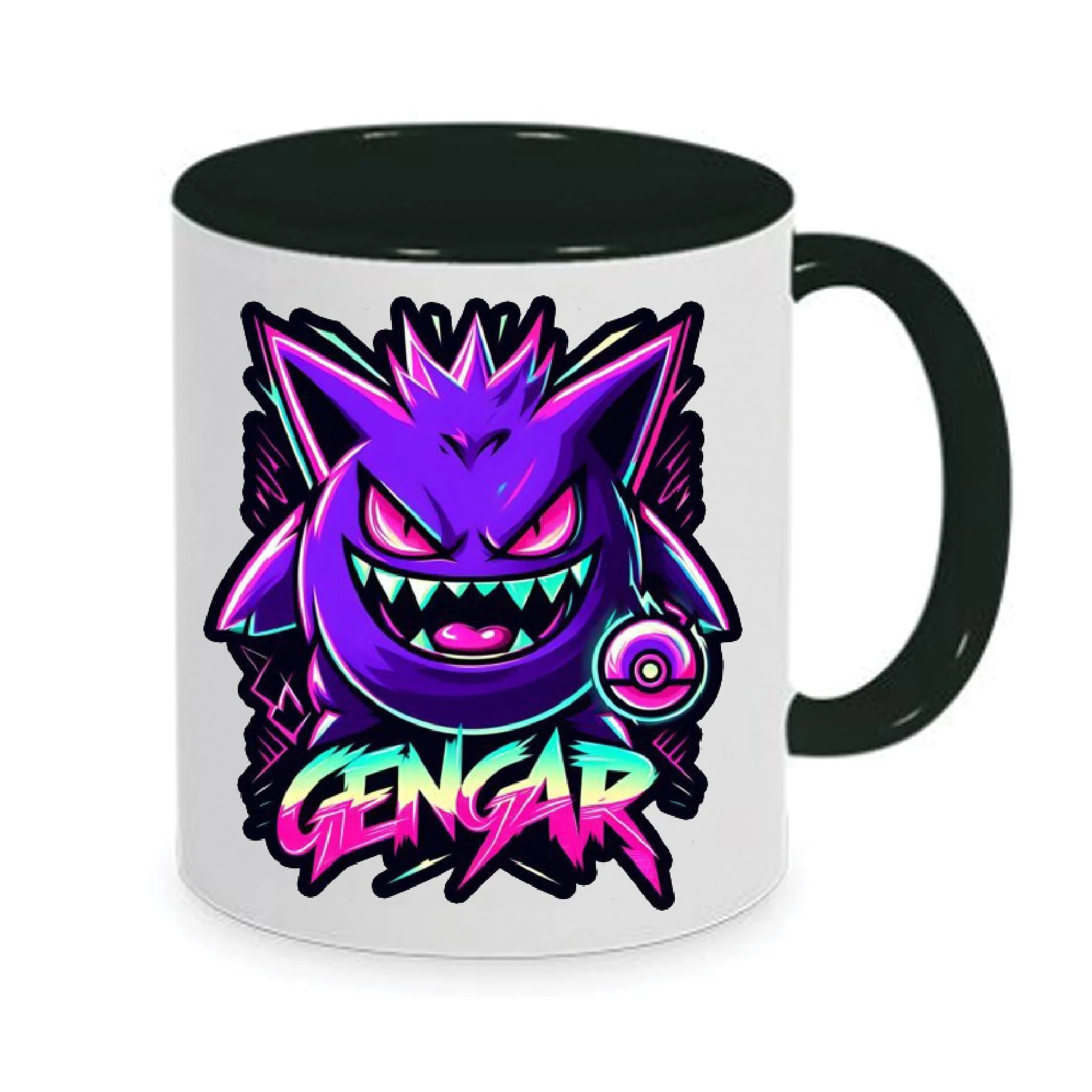 Φωτογραφία προϊόντος: Pokemon Gengar κούπα πόκεμον no2 κεραμική λευκή μαύρη 330ml