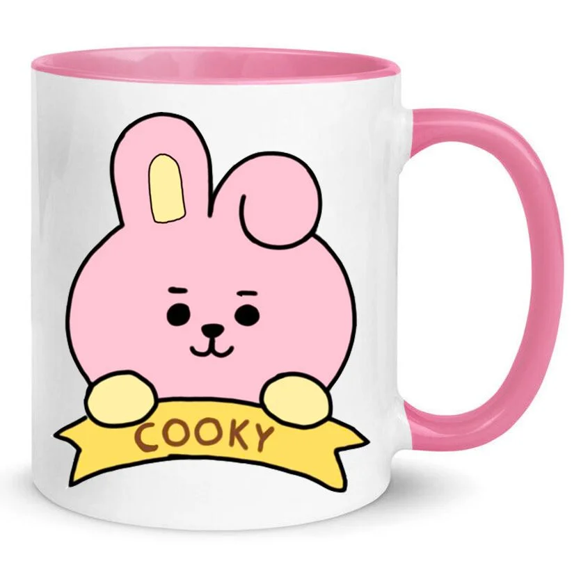 Φωτογραφία προϊόντος: BT21 BTS mug Bt21 Cooky κούπα 330ml κεραμική no7 λευκή ροζ
