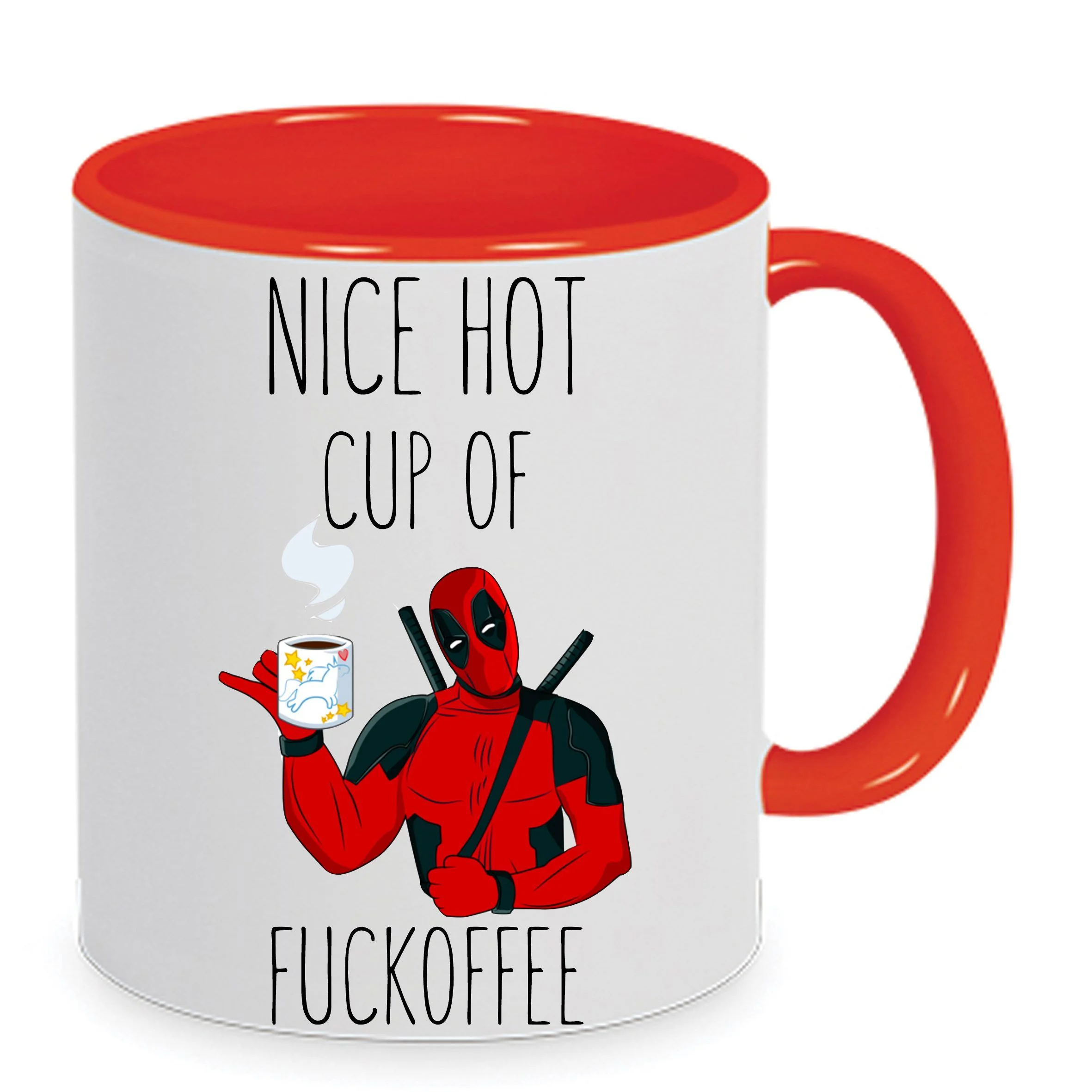Φωτογραφία προϊόντος: Deadpool mug no8 κεραμική 330ml Λευκή nice cup of coffee